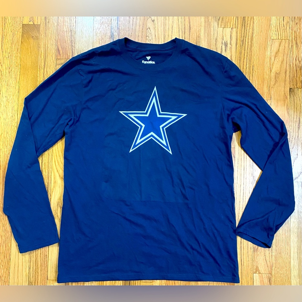 Dallas Cowboys Acevedo 22 Fanatics Shirt Large Adult Blue Long Sleeve Mens L